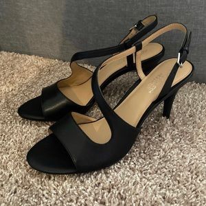 Black Aerosoles Strappy Heels